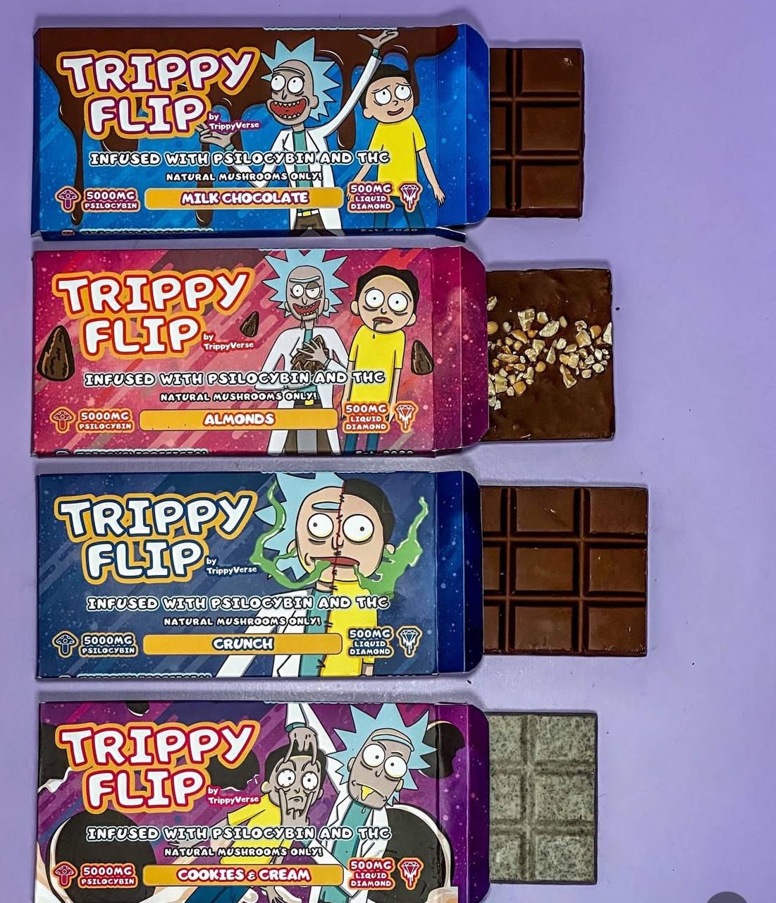 Trippy flip chocolate bars | Mushroom chocolate bars Australia - Magic Mushrooms sydney ,Perth ,Melbourne.